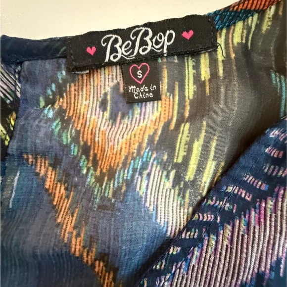 BeBop Multicolor Abstract Pattern Western Dress, Size Large - Picture 2 of 7